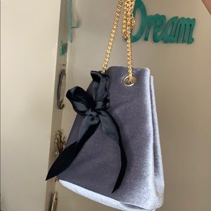 crossbody gray purse .